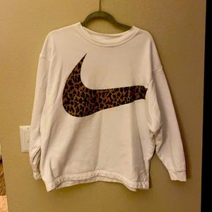 Nike oversized cheetah sweatshirt